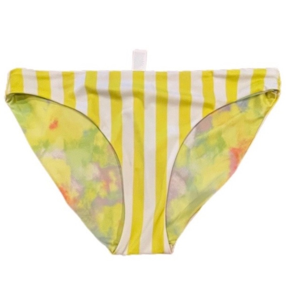 OLD NAVY Multi Tie-Dye Yellow Stripe Reversible Bikini Bottoms